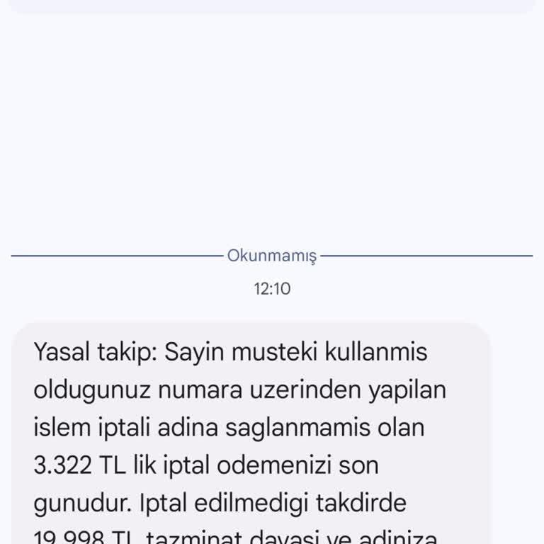 Gülbahar Av. Gelen Yanıltıcı İcra Takibi