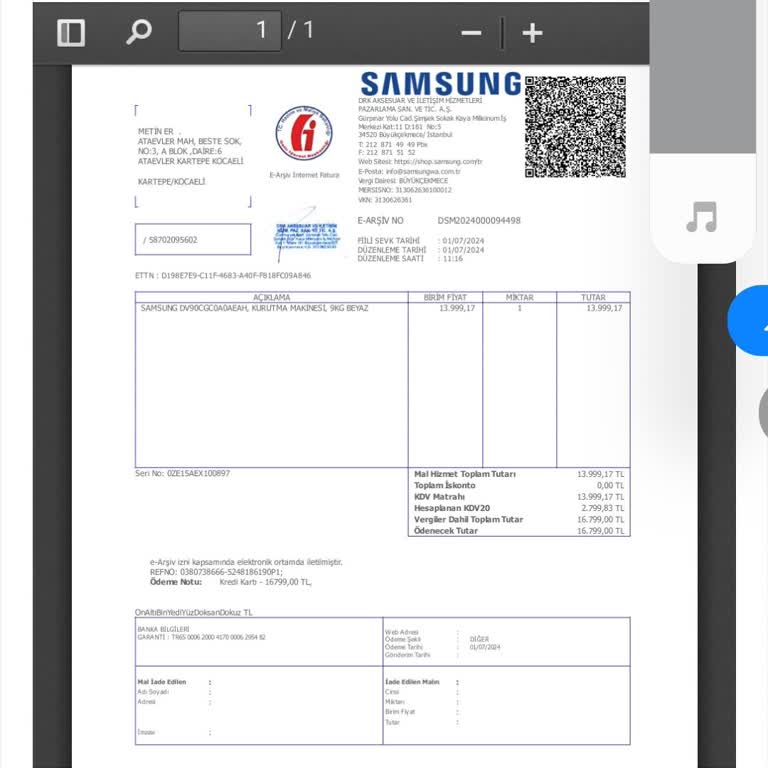Samsung Servis Problemi Cihazı Kurduramıyoruz.