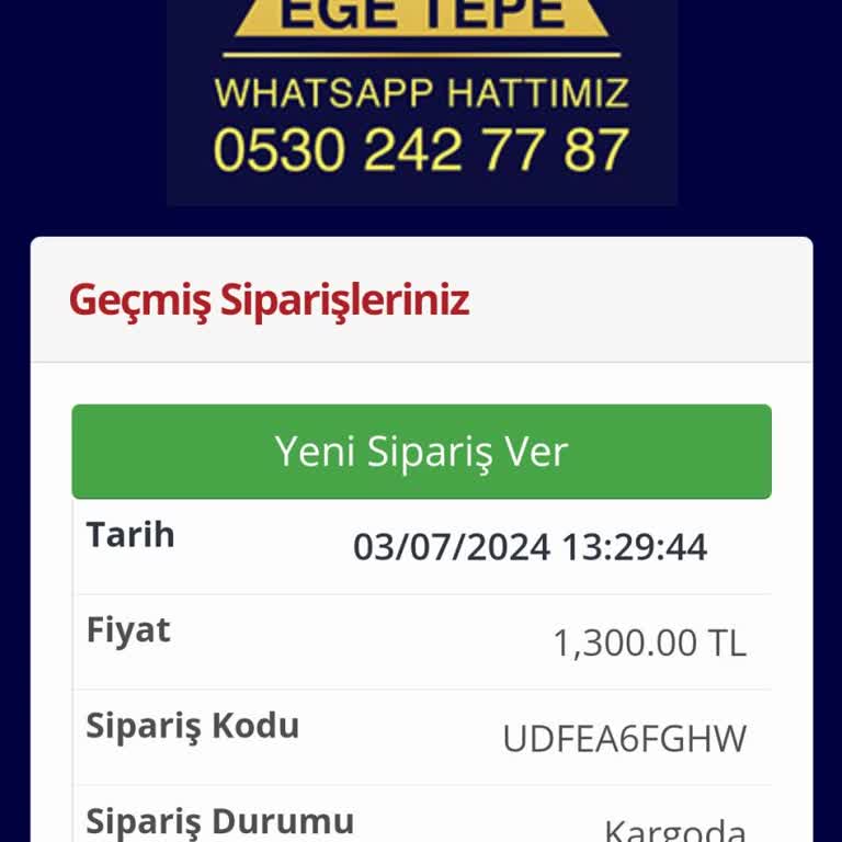 9 Gündür Teslim Edilmeyen Ege Tepe Siparişi