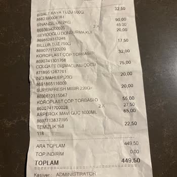 Varol Market (Ağva) KDV Kaçırıyor