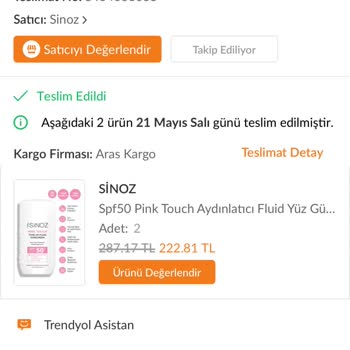 Sinoz Pembe Güneş Kremi