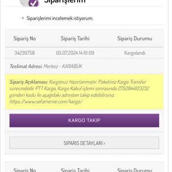 Sefamerve Siparişim Nerede? Teslimat Sorunu
