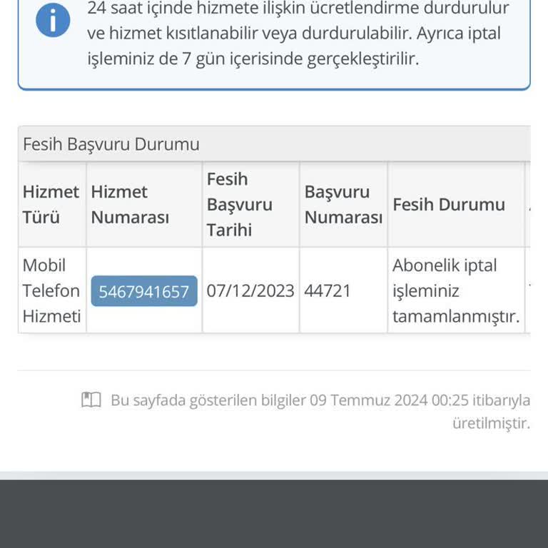 Vodafone'a Kapalı Hattıma İcra Göndermesi