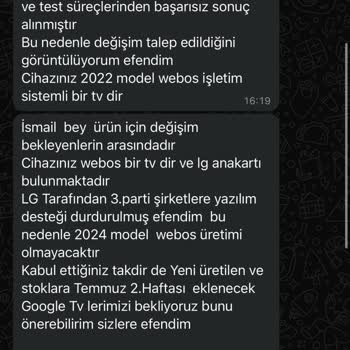 Skytech TV Renk Sorunu Ve Hizmet Gecikmesi