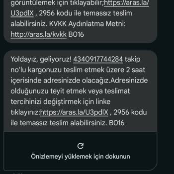 Aras Kargo Siparişimi Bilgi Vermeden İade Etti