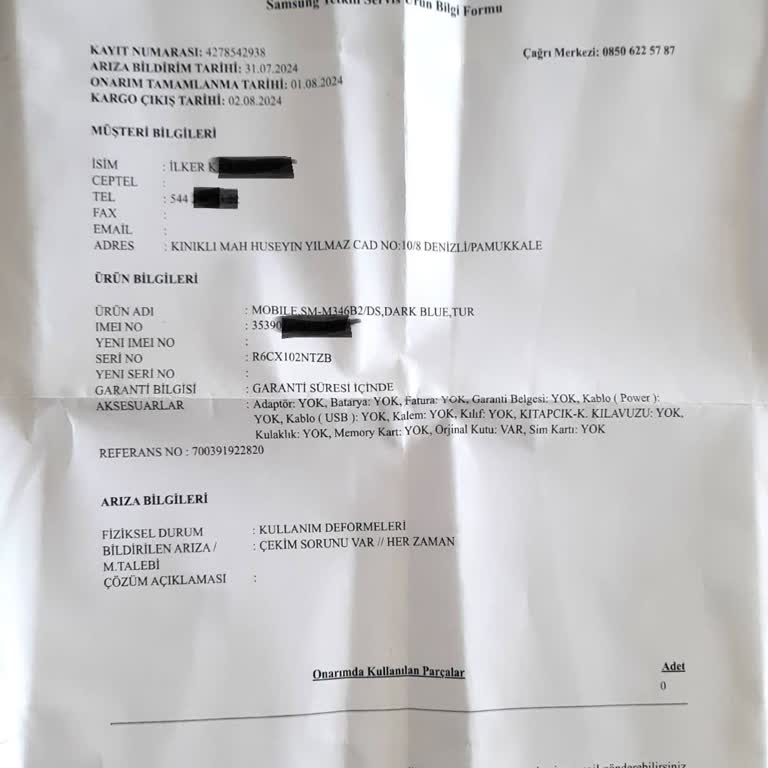 Samsung Telefon Galaxy M34 - Kronik Çağrı Sorunu