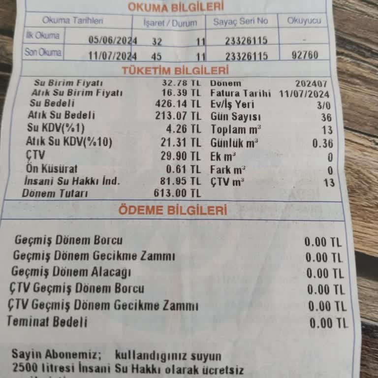 İBB - İstanbul Büyükşehir Belediyesi Atık Su Bedeli?