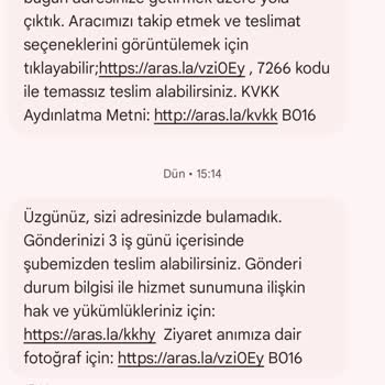 Aras Kargo Eve Gelmeden Evde Bulamadık Diyor