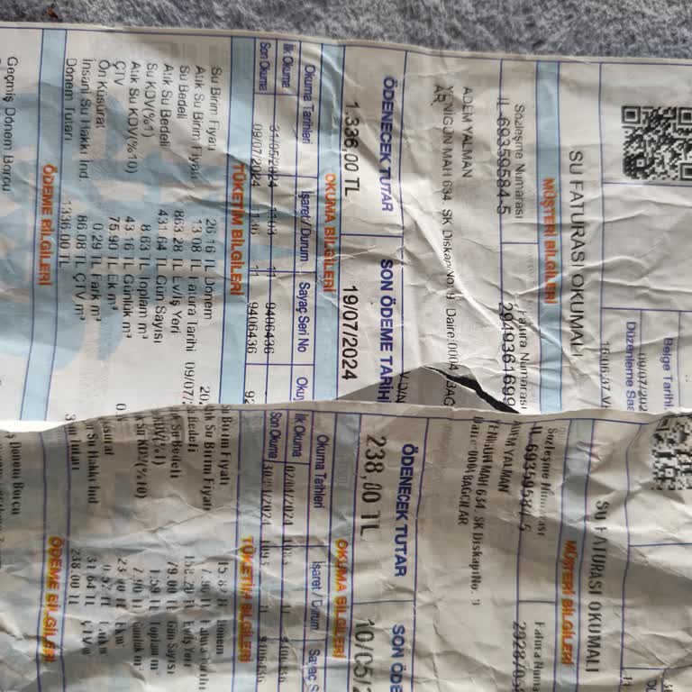 İSKİ Faturasına Yapılan Za.