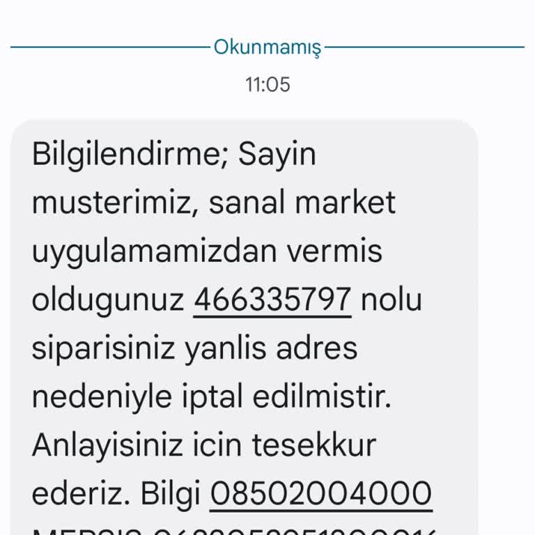 Migros Sanal Market Teslimat Problemi