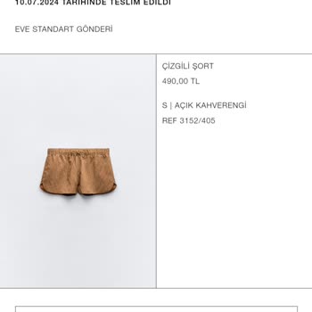 Zara Online Alışveriş Teslim Edilmedi