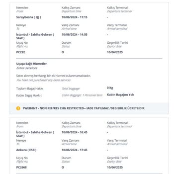 İptal Edilen Uçuşun 1 Günlük Otel Ve Yemek Parasını Ödemeyen Pegasus