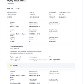 İptal Edilen Uçuşun 1 Günlük Otel Ve Yemek Parasını Ödemeyen Pegasus