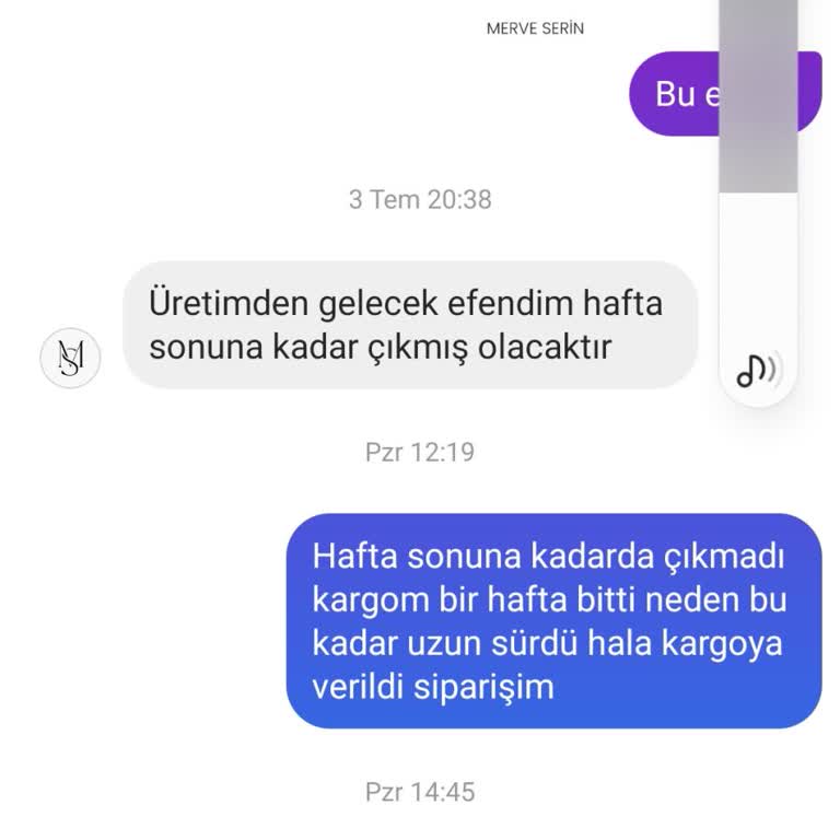By Merve Serin 2 Hafta Oldu Siparişim Kargoya Verilmedi