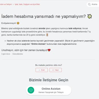 Obilet Metro Turizm İptal Edilen Biletin İadesini Yapmıyor.