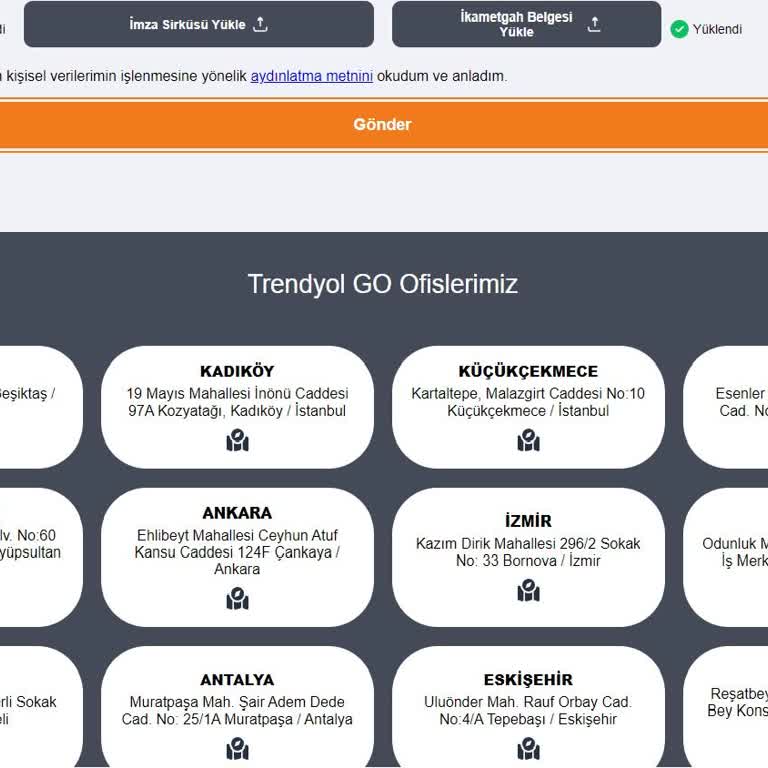 Trendyol GO Başvuru Sorunu