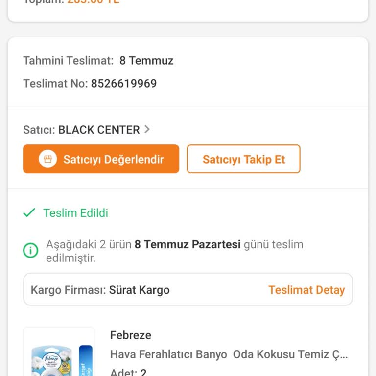Trendyol Febreze Banyo/temiz Çarşaf Ferahlığı Kokusu Hk.