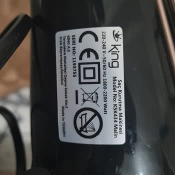 King KSK434 Malin Saç Kurutma Makinesi Kullanırken Pervane Parçalandı