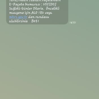 MHRS - 182 Yanlış Reçete Mesajı: Acil Çözüm Bekliyorum