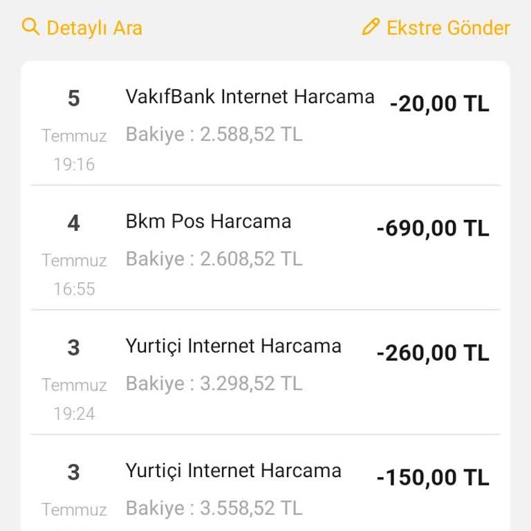 VakıfBank BKM Pos Harcama İle İlgili İade