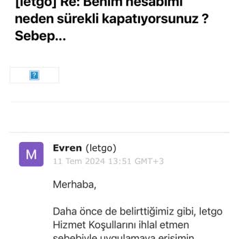 Letgo Uygulaması Haksızlık Yapıyor