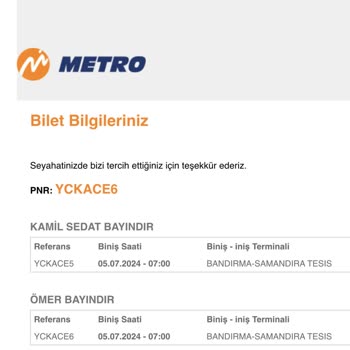 Metro Turizm Ücret İadesi Yapılmaması