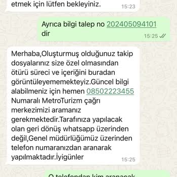 Metro Turizm Ücret İadesi Yapılmaması