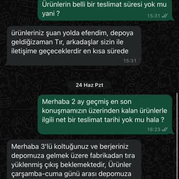 Kelebek Mobilya Ürün Teslim Etmiyor