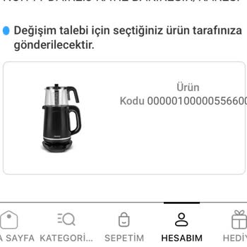 Homend Farklı Ürün Gönderildi