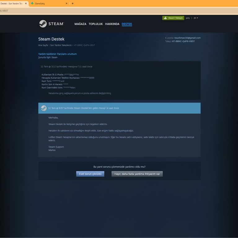 GameSatış'tan Cs 2 Hesabı Aldım, Geri Alındı
