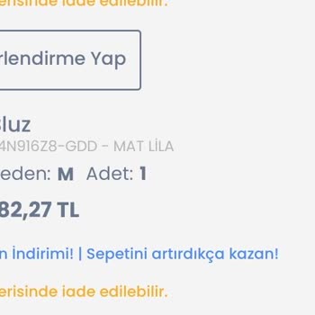 LCW Eksik Olan Ürünün Ücret İadesi
