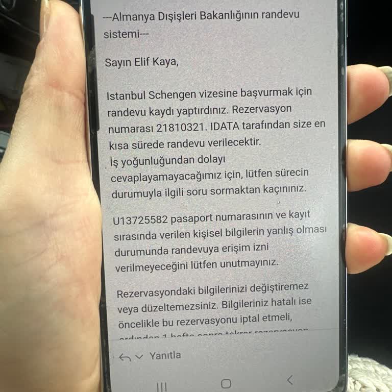 İdata Almanya Randevu Vermiyor