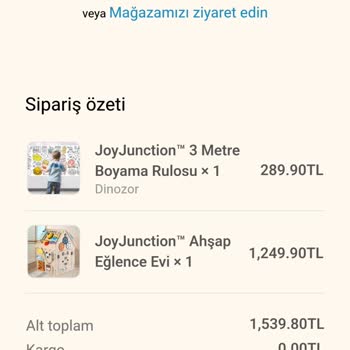 Joyjunction.com.tr Aldığım Ürün Beklentilerimi Karşılamadı