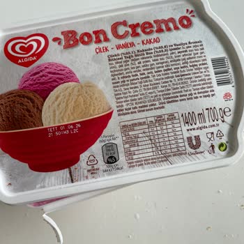 Algida Dondurma İçi Kaşık İzi Ve Yarısı Yok