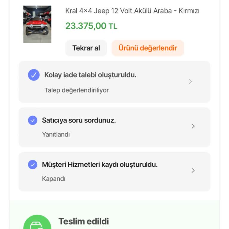 Hepsiburada Ürün Yok Para İadesi Yok