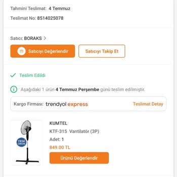 Kumtel Vantilatör Ayağı Kırıldı!