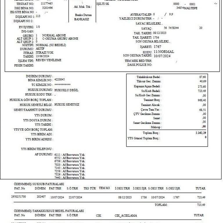 İSKİ Fazla Para Kesiyor