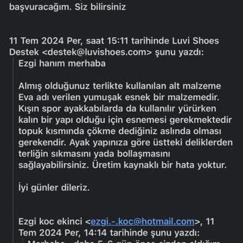 Luvi Shoes İki Kullanımda Bozulan Terlik Sorunu