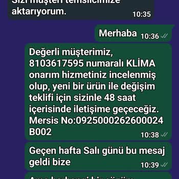 Daewoo Elektronik Vestel Klima Değişimimizi Yapmıyor