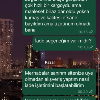Weswearshop İade Mesajıma Geri Dönülmüyor!