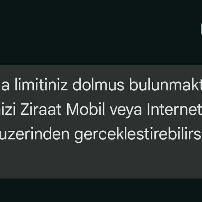 Ziraat Bankası Bakiye Sorgulama Limiti Uyarısı