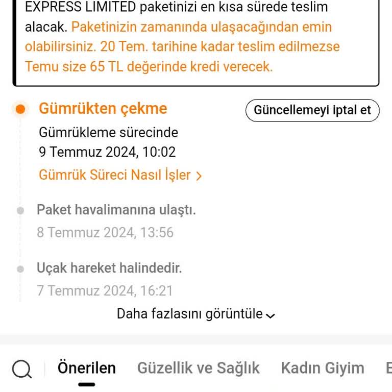 Temu Gümrükte Takılan Sipariş