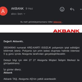 Akbank İşsizlik Sigorta Tarafından Mağdur Edildim