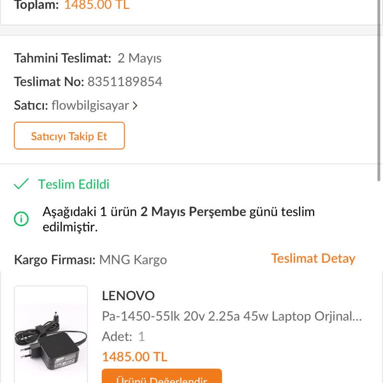 Flow Bilgisayar Şarj Adaptörü 3 Ayda Bozuldu