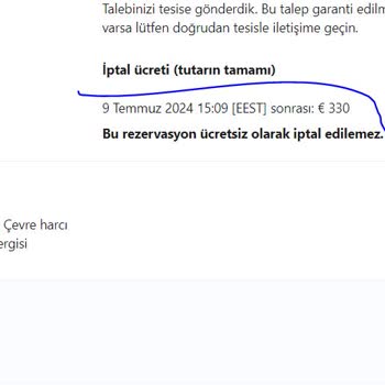 Booking.com Rezervasyon Fiyat Sorunu Hk