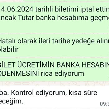 Kamil Koç Bilet İptalinde Paranın Kupona Çevrilmesi.