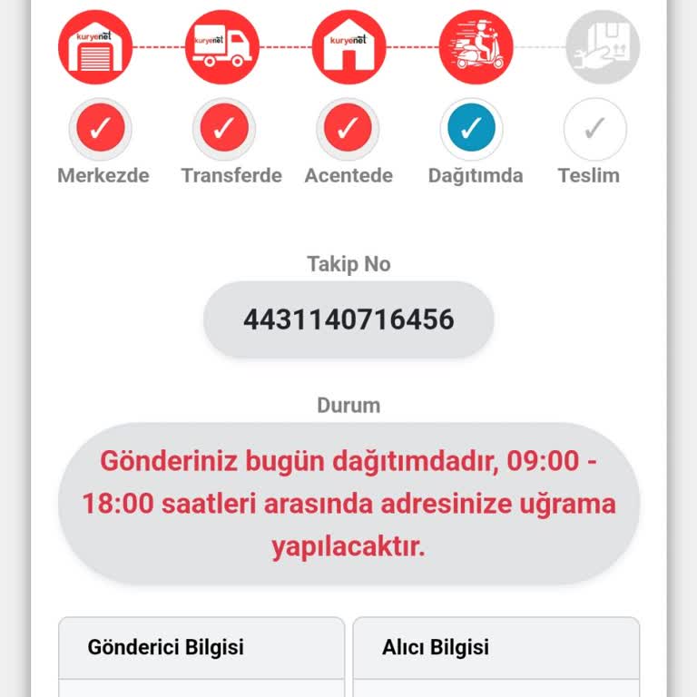 Kuryenet Kargom Teslim Edilmedi