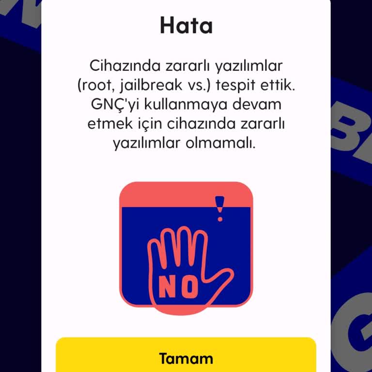 Turkcell GNÇ'ye Zararlı Yazılımdan Dolayı Giriş Yapamıyorum