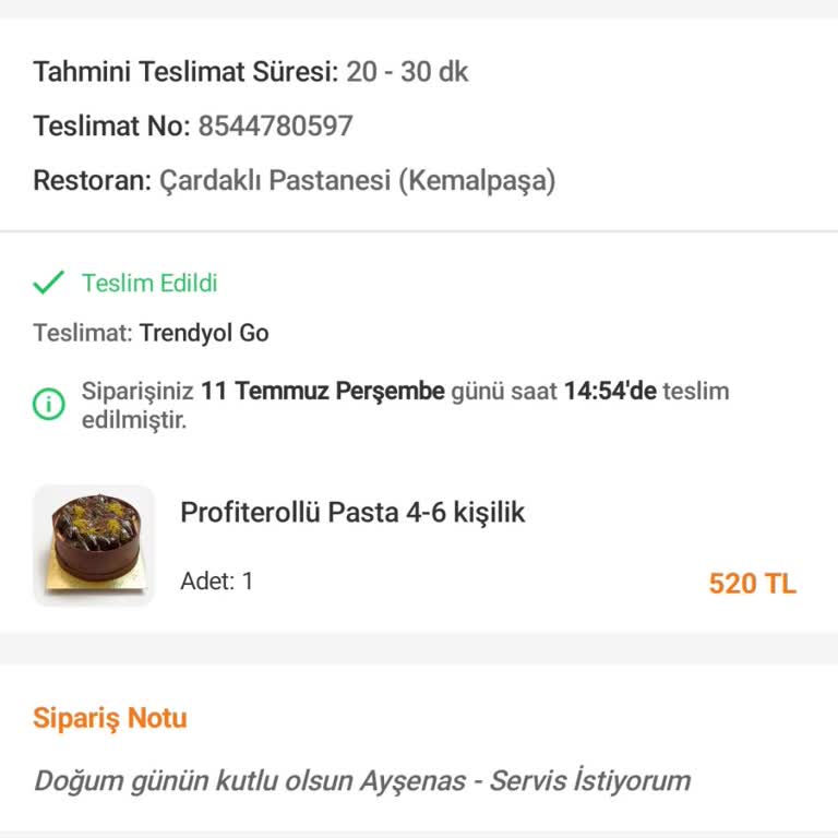 Trendyol Yemek Siparişimi Binanın Önüne Koyup Gitmiş