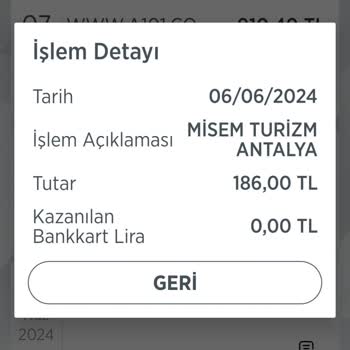 Muz Hotel Otele Yapılan Ödeme